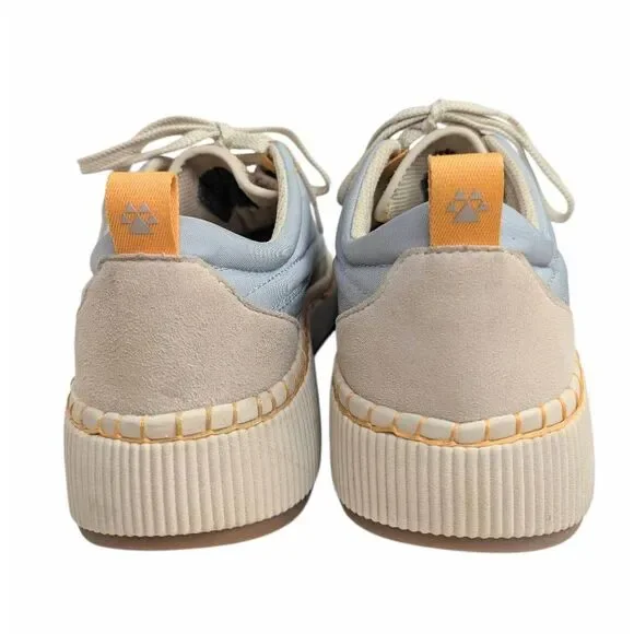 Cougar Sayah fog blue & beige waterproof nylon & suede platform sneakers 7 - Picture 5 of 8